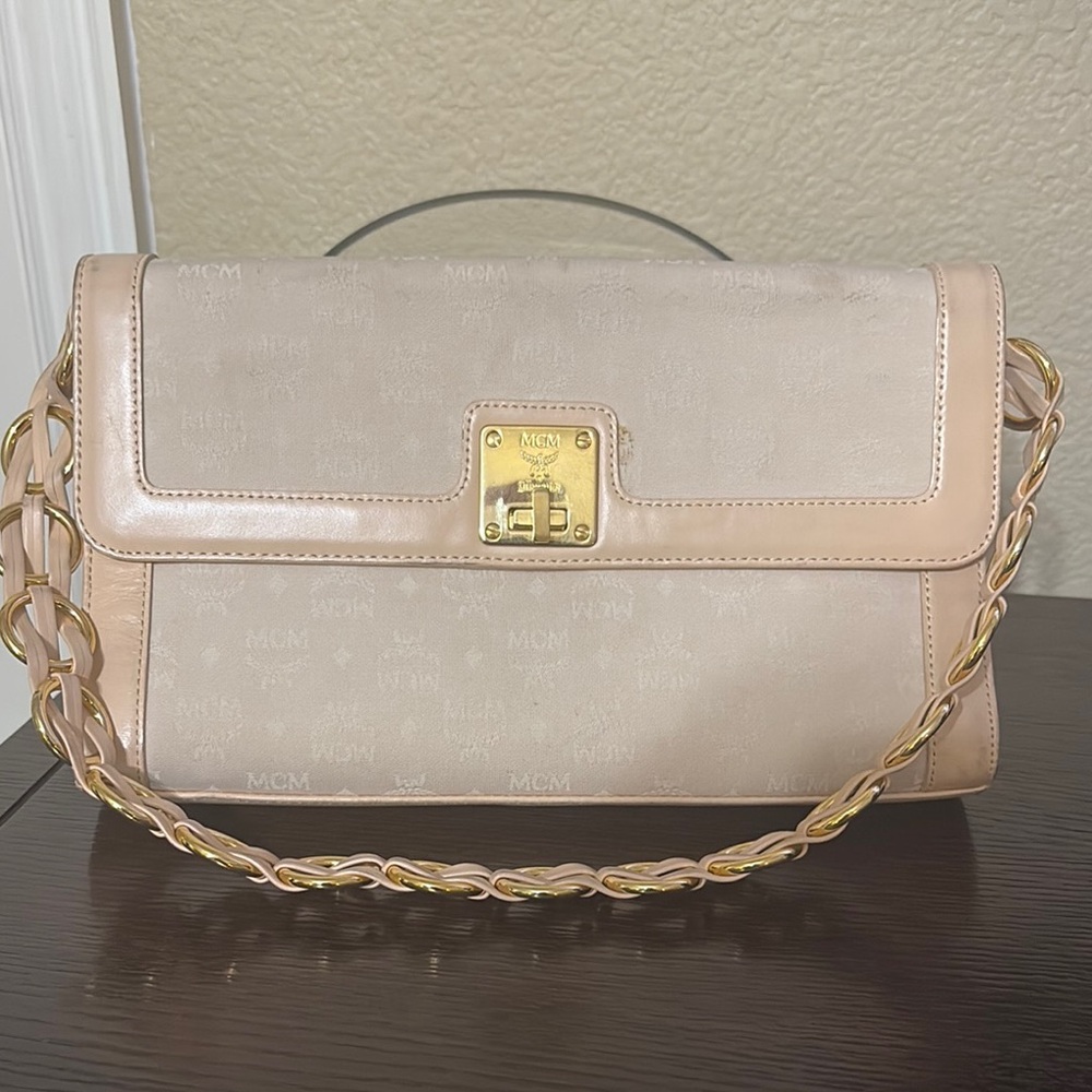 MCM Beige and Gold Women's Bag